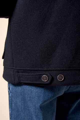 Bomber Uomo Corto Collo Morbido e Tasche Applicate|Colore:Blu