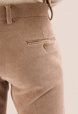 Pantalone Uomo in Velluto a Coste Linea Affusolata|Colore:Sabbia