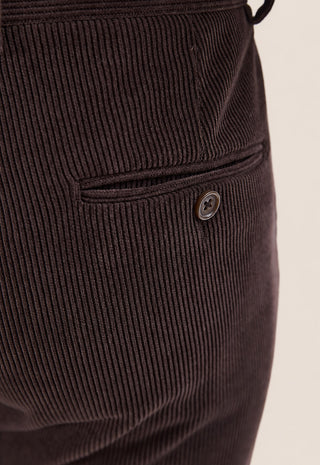 Pantalone Uomo in Velluto a Coste Linea Affusolata|Colore:Moro