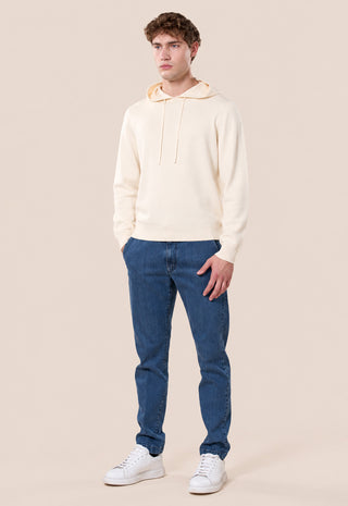 Maglia Uomo con Cappuccio e Coulisse|Colore:Off white