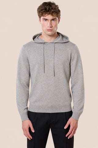 Maglia Uomo con Cappuccio e Coulisse|Colore:Perla