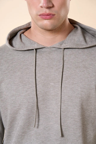 Maglia Uomo con Cappuccio e Coulisse|Colore:Perla