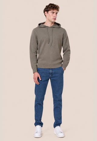 Maglia Uomo con Cappuccio e Coulisse|Colore:Salvia
