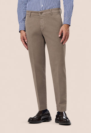 Pantalone Uomo Chino con Linea Affusolata|Colore:Fango