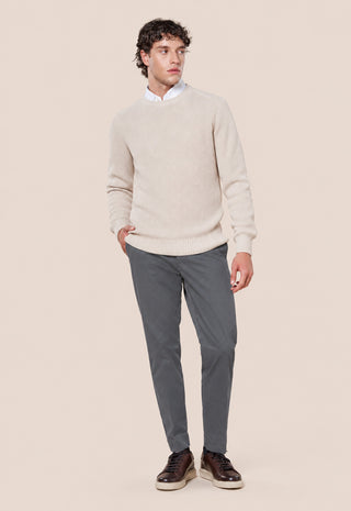 Maglia Uomo Girocollo a Coste Verticali|Colore:Panama