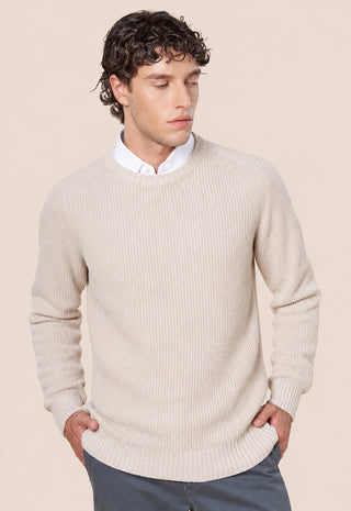 Maglia Uomo Girocollo a Coste Verticali|Colore:Panama