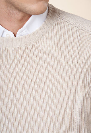 Maglia Uomo Girocollo a Coste Verticali|Colore:Panama