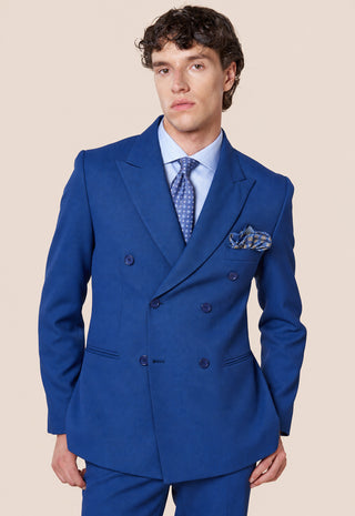 Abito Uomo Doppiopetto con Revers a Lancia|Colore:Blu chiaro