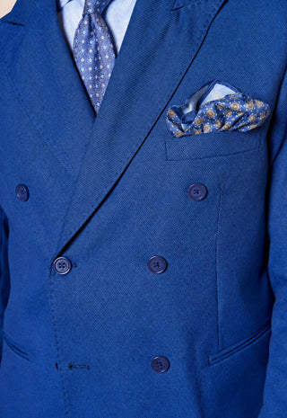 Abito Uomo Doppiopetto con Revers a Lancia|Colore:Blu chiaro