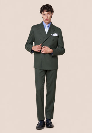 Abito Uomo Doppiopetto con Revers a Lancia|Colore:Verde
