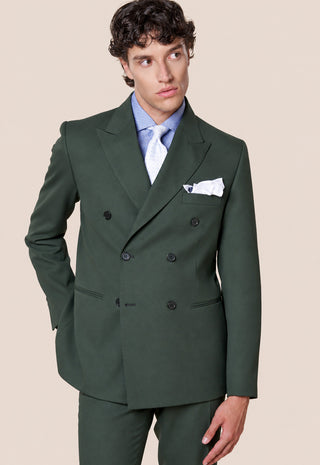 Abito Uomo Doppiopetto con Revers a Lancia|Colore:Verde