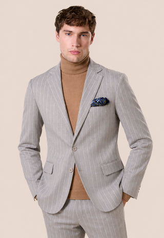 Abito Uomo Completo Gessato con Giacca Due Bottoni|Colore:Fango