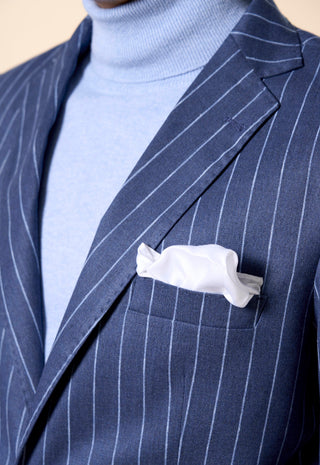 Abito Uomo Completo Gessato con Giacca Due Bottoni|Colore:Jeans