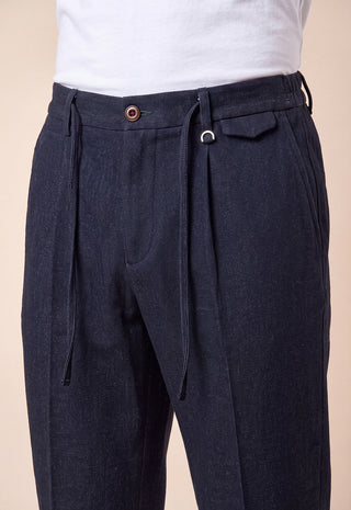 Pantalaccio Uomo con Coulisse e Gamba Affusolata|Colore:Blu