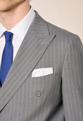Abito Doppiopetto Gessato|Colore:Grigio