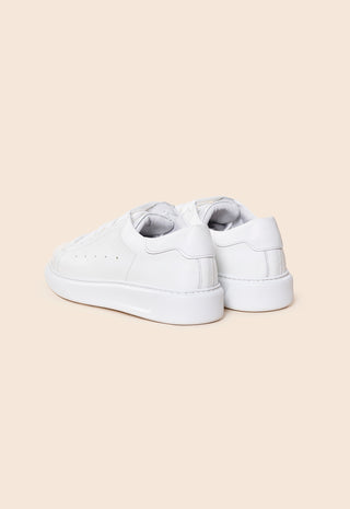 Sneakers Uomo Minimal con Lacci e Suola Bassa|Colore:Bianco