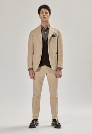 Giacca Tasche a Toppe|Colore:Beige white