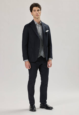 Giacca Tasche a Toppe|Colore:Blu scuro