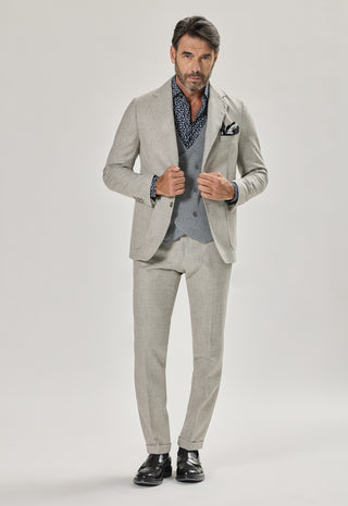 Giacca Tasche a Toppe|Colore:Perla white