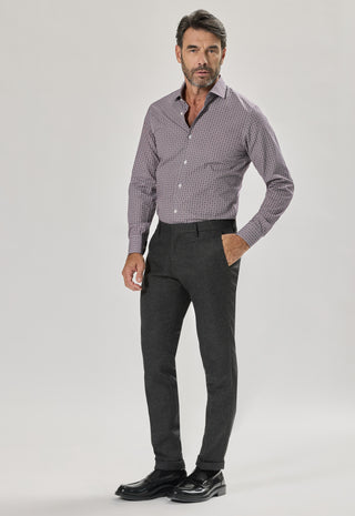 Pantalone Classico con Risvolto|Colore:Antracite
