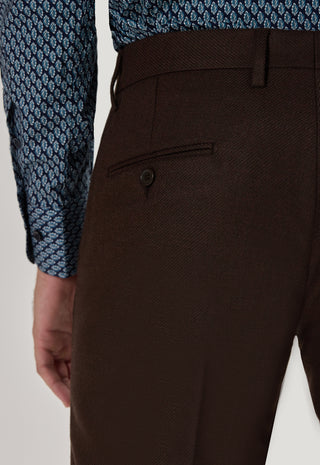 Pantalone Classico con Risvolto|Colore:Marrone