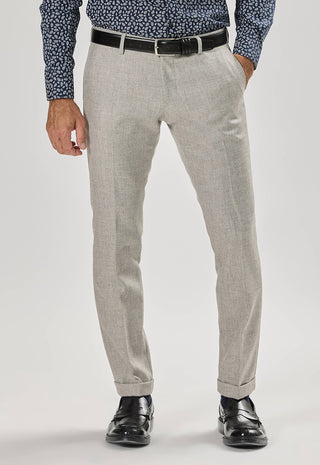 Pantalone Classico con Risvolto|Colore:Perla white