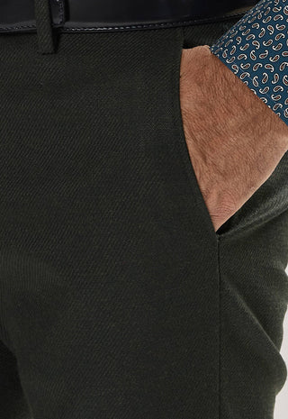 Pantalone Classico con Risvolto|Colore:Verde