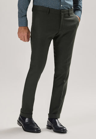 Pantalone Classico con Risvolto|Colore:Verde