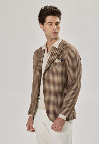 Giacca Pied de Poule|Colore:Marrone