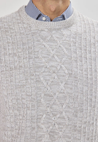Girocollo con Trecce|Colore:Gr chiaro