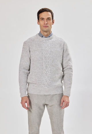 Girocollo con Trecce|Colore:Gr chiaro