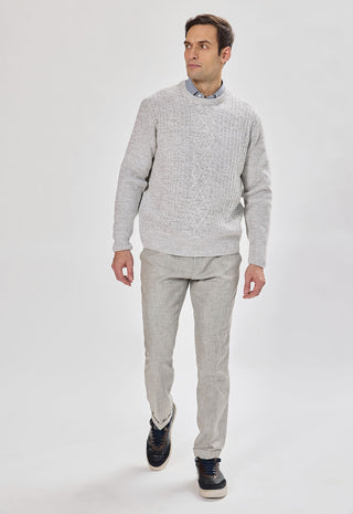Girocollo con Trecce|Colore:Gr chiaro