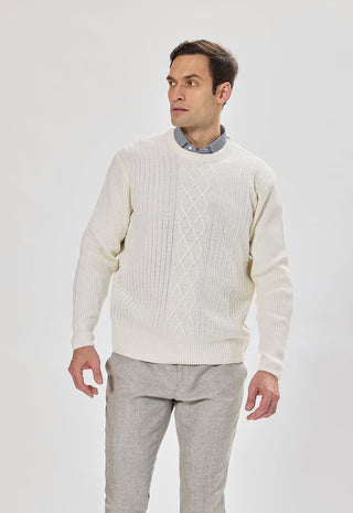 Girocollo con Trecce|Colore:Panna