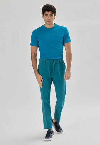 Pantalaccio in Cotone con Lacci |Colore:Ottanio