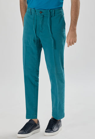 Pantalaccio in Cotone con Lacci |Colore:Ottanio
