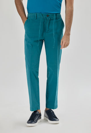 Pantalaccio in Cotone con Lacci |Colore:Ottanio