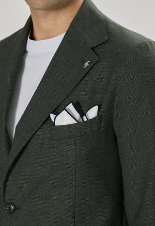 Giacca Tasche a Toppe Misto Lino|Colore:Verde