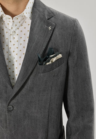 Giacca Sartoriale Tasche a Toppe Denim|Colore:Grigio