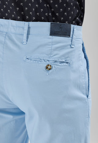 Pantalone Chino in Cotone Stretch|Colore:Celeste 1