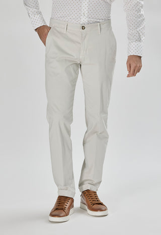 Pantalone Chino in Cotone Stretch|Colore:Ghiaccio
