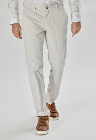 Pantalone Chino in Cotone Stretch|Colore:Ghiaccio