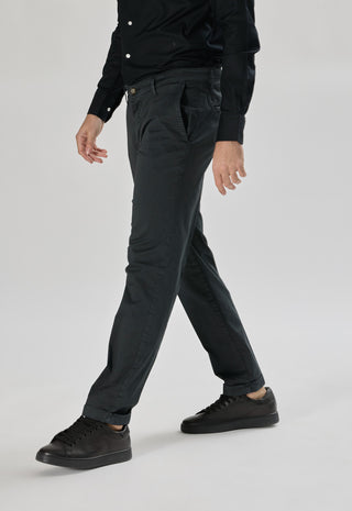 Pantalone Chino in Cotone Stretch|Colore:Nero