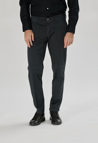 Pantalone Chino in Cotone Stretch|Colore:Nero