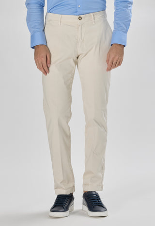 Pantalone Chino in Cotone Stretch|Colore:Sabbia