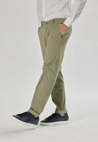 Pantalone Chino in Cotone Stretch|Colore:Salvia