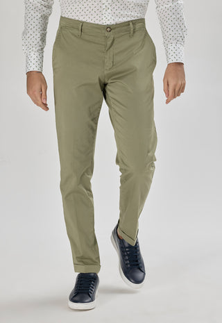 Pantalone Chino in Cotone Stretch|Colore:Salvia
