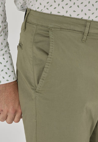Pantalone Chino in Cotone Stretch|Colore:Salvia
