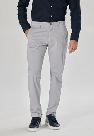 Pantalone Chino in Cotone Stretch|Colore:Grigio