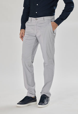 Pantalone Chino in Cotone Stretch|Colore:Grigio
