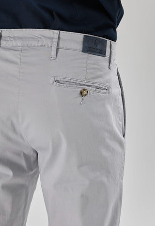 Pantalone Chino in Cotone Stretch|Colore:Grigio